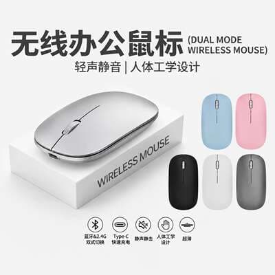 Rato ergonómico sem fios Bluetooth com carregamento Type-C