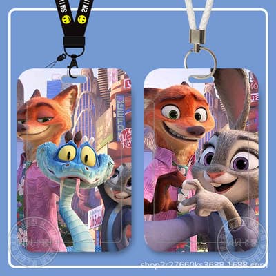 Cartão de ônibus Crazy Animal City 2 Judinik Student Sliding Rice Card ID Cover Campus Card Holder