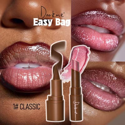 2025 Darkme conjunto combo lápis labial e batom transfronteiriço best-seller traço labial escuro perolado batom sólido