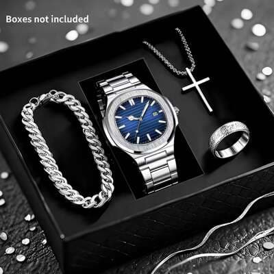 Relógio masculino suíço autêntico para negócios, com ponteiros luminosos, pulseira de aço, movimento de quartzo não mecânico, venda por atacado direto da fábrica.