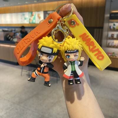 Naruto Cartoon Chaveiro Bonito Figura 3D Bolsa Escolar Pingente Acessório Carro Chaveiro Presente Pequeno