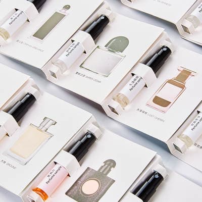 Perfume amostra 3ml cartão portátil unissexo