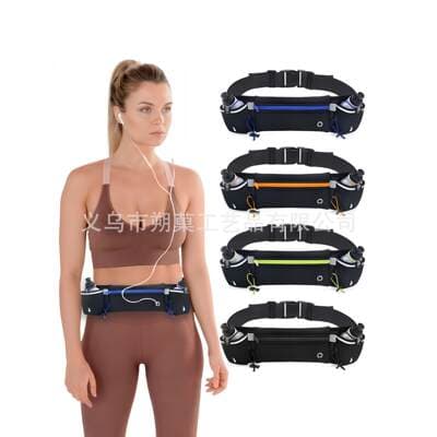 Bolsa de cintura esportiva chaleira dupla running fitness bolsa de cintura masculina e feminina bolsa de acessórios esportivos ao ar livre luz bolsa de cintura respirável etiqueta