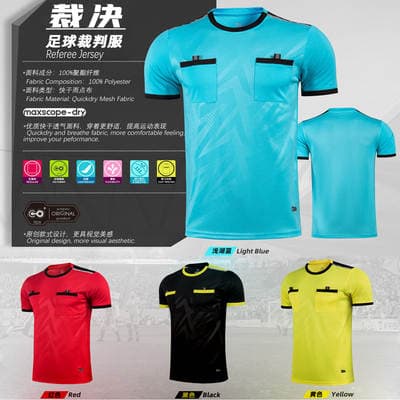 Traje de Árbitro de Jogo de Futebol Personalizado Jersey de Manga Curta Equipamento de Treinamento Profissional de Árbitro de Secagem Rápida
