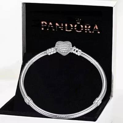 Cadeia de Osso de Serpente Cobre Branco Banhado a Prata Diamante Love Rosa de Ouro Pulseira Moda DIY Cross Border Beads Acessórios Cadeia de Osso de Serpente