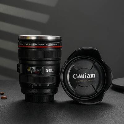 Nova Personalidade Criativa Popular SLR 4ª, 5ª e 6ª Geração Camera Lens Cup Aço Inoxidável Couple Cup Fábrica