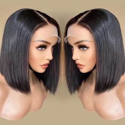 bob Perucas de Cabelo Humano Onda Corporal Peruca de Renda Frontal Bob Peruca Cabelo Curto Onda Capacete