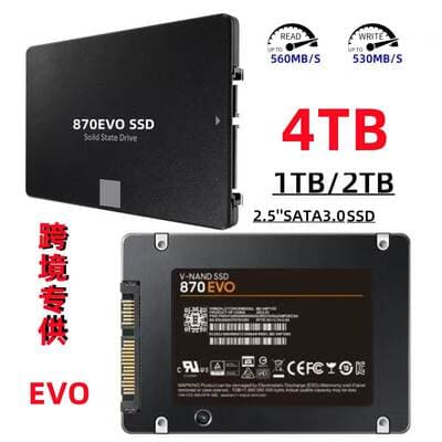 Vendas transfronteiriças 870EVO SSD SATA3 alta velocidade 1TB2TB4TB expansão e atualização do disco rígido SSD