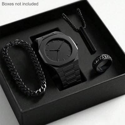 Relógio de quartzo masculino com mostrador grande e design minimalista